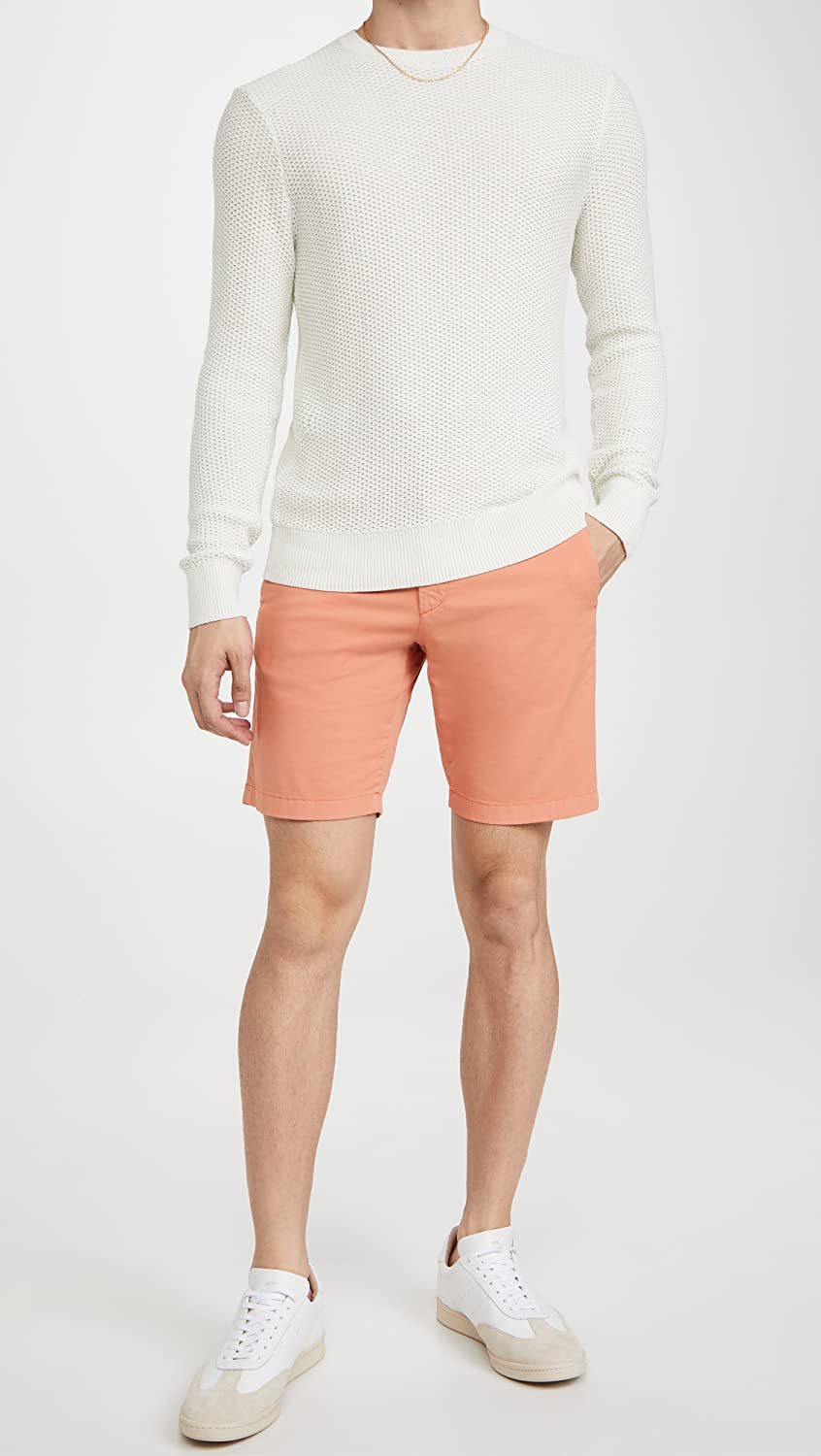 Theory Men's Zaine Patton Slim Fit Shorts  Color Vivid Coral Size 29