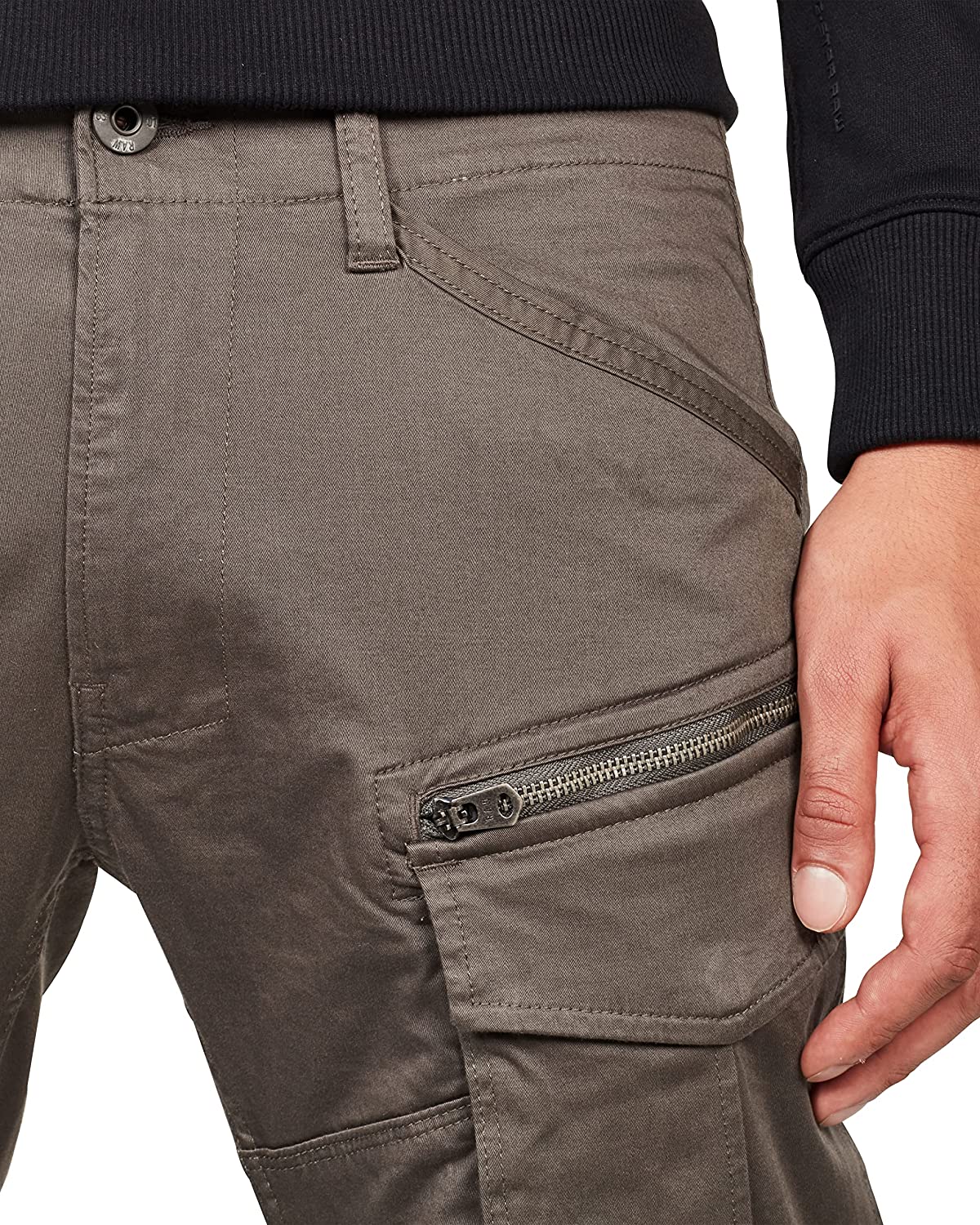 G-Star Raw Men's Rovic Zip 3D Straight Tapered Fit Cargo Pants  Color: Gs Grey 31W x 32L