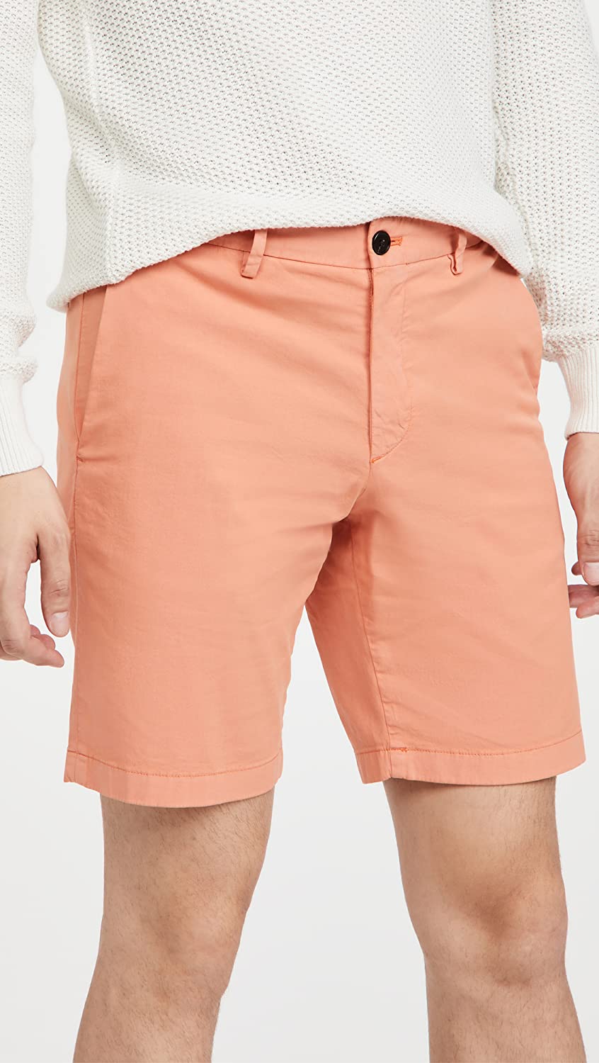 Theory Men's Zaine Patton Slim Fit Shorts  Color Vivid Coral Size 29