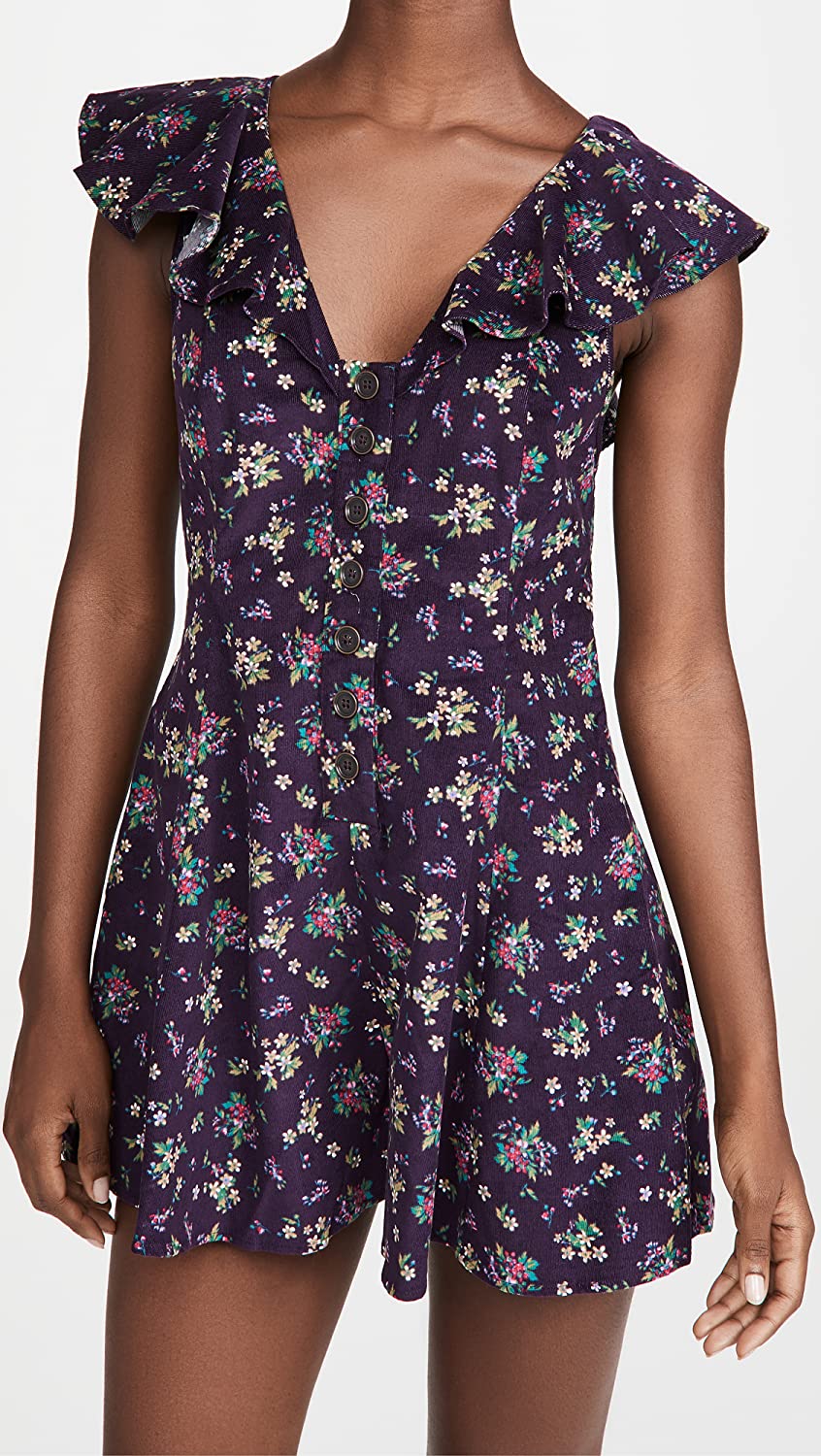 Free People Women's Violet Visions Romper OB1164411  Color: Violet Visions Combo Size XS