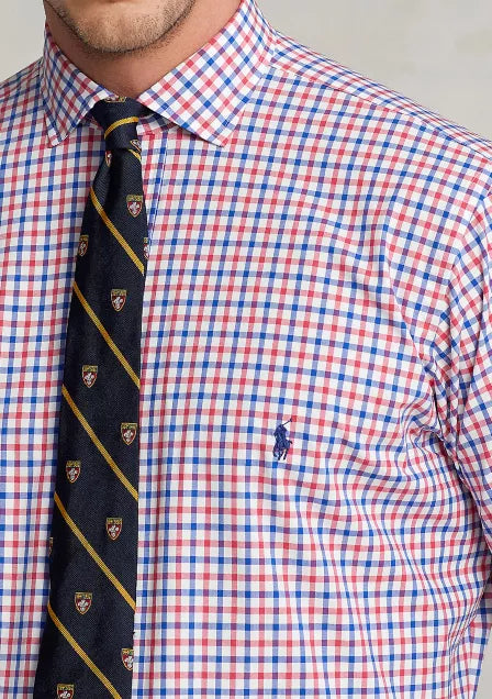 Polo Ralph Lauren Mens Big Tall Plaid Poplin Shirt  Color Blue/Red Multi Size XLT