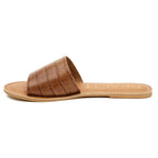 Matisse Beach by Matisse Womens Caban Slide Sandals  Color Tan Croc - Leather Size 9M