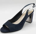 Alfani Women's Ink Suede Florraal Slingback Heels  Color Navy Size 7W