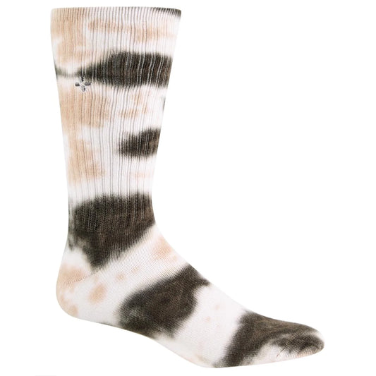Sun + Stone Men's Novelty Crew Socks  Color Olive Tie Dye ONE SIZE