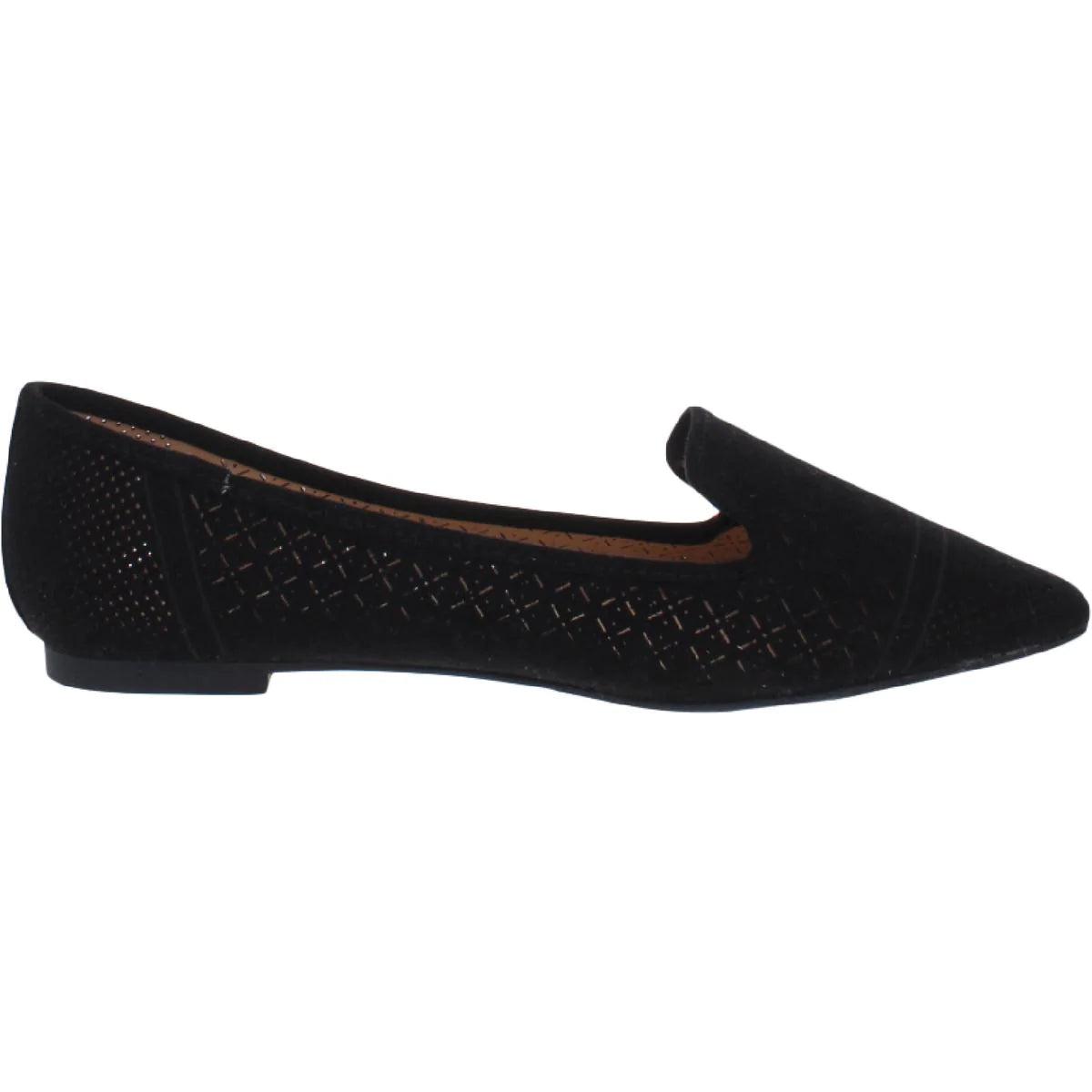 XOXO VANCE WOMENS FAUX SUEDE SLIP ON FLATS  COLOR Black Size 5.5M