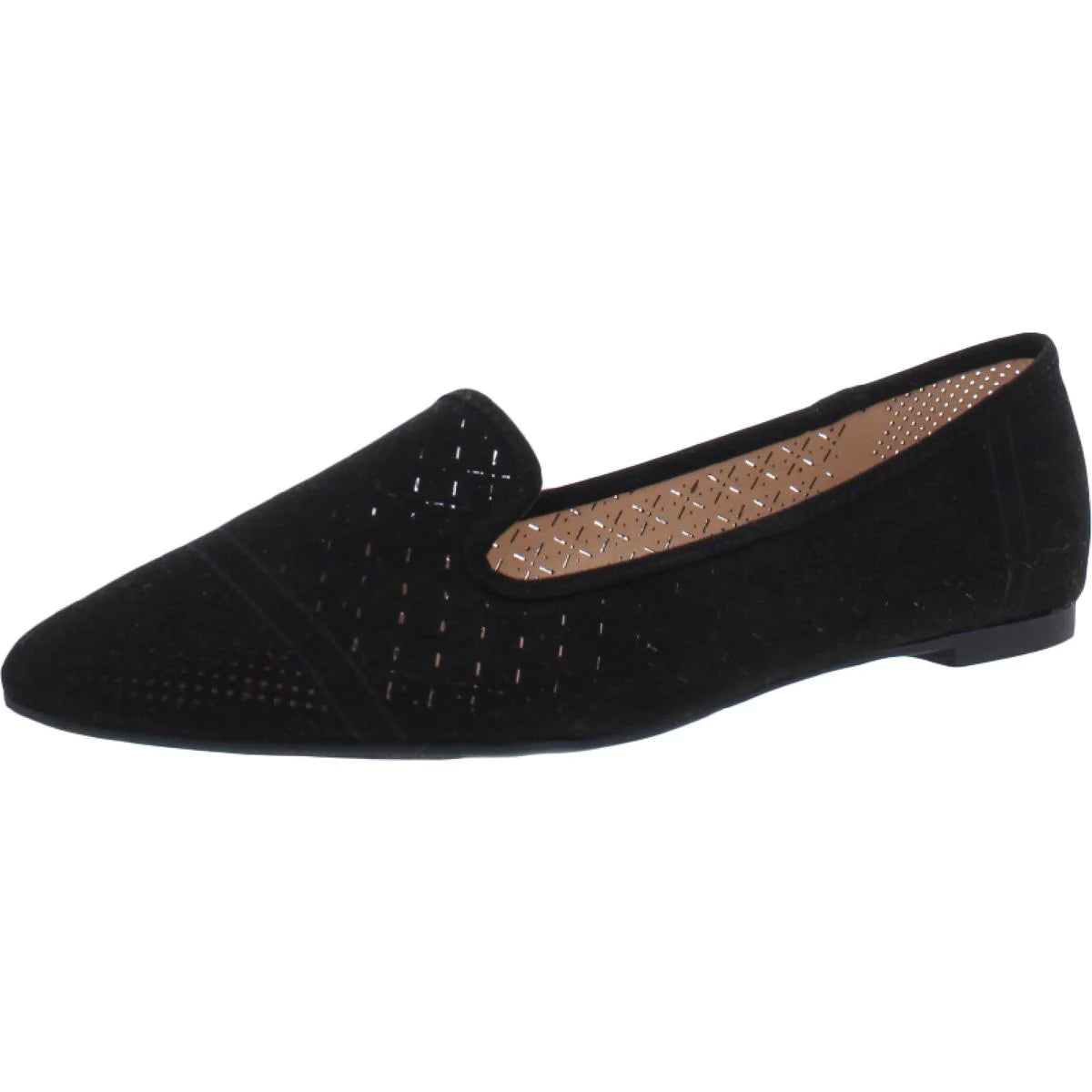 XOXO VANCE WOMENS FAUX SUEDE SLIP ON FLATS  COLOR Black Size 5.5M