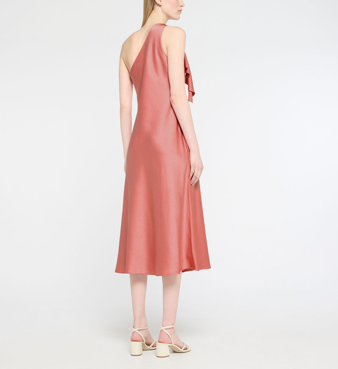 Lauren Ralph Lauren Women's One-Shoulder A-Line Dress  Color Desert Rose Size 14