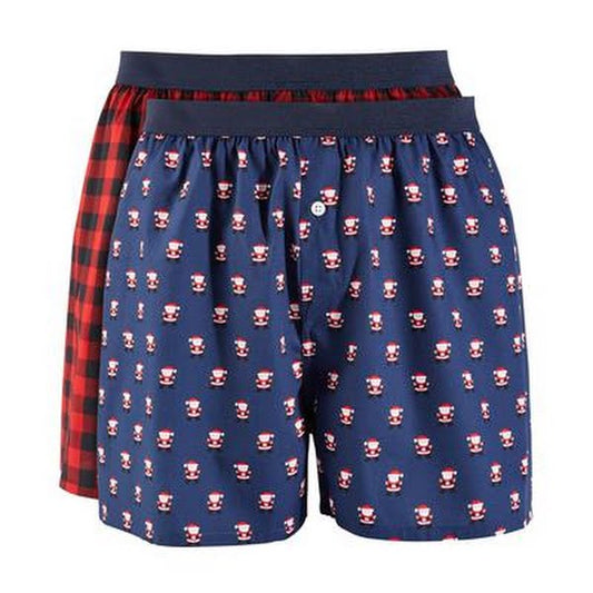 Club Room Mens 2-Pk. Holiday Printed Cotton Boxers  Color Fair Isle Size S