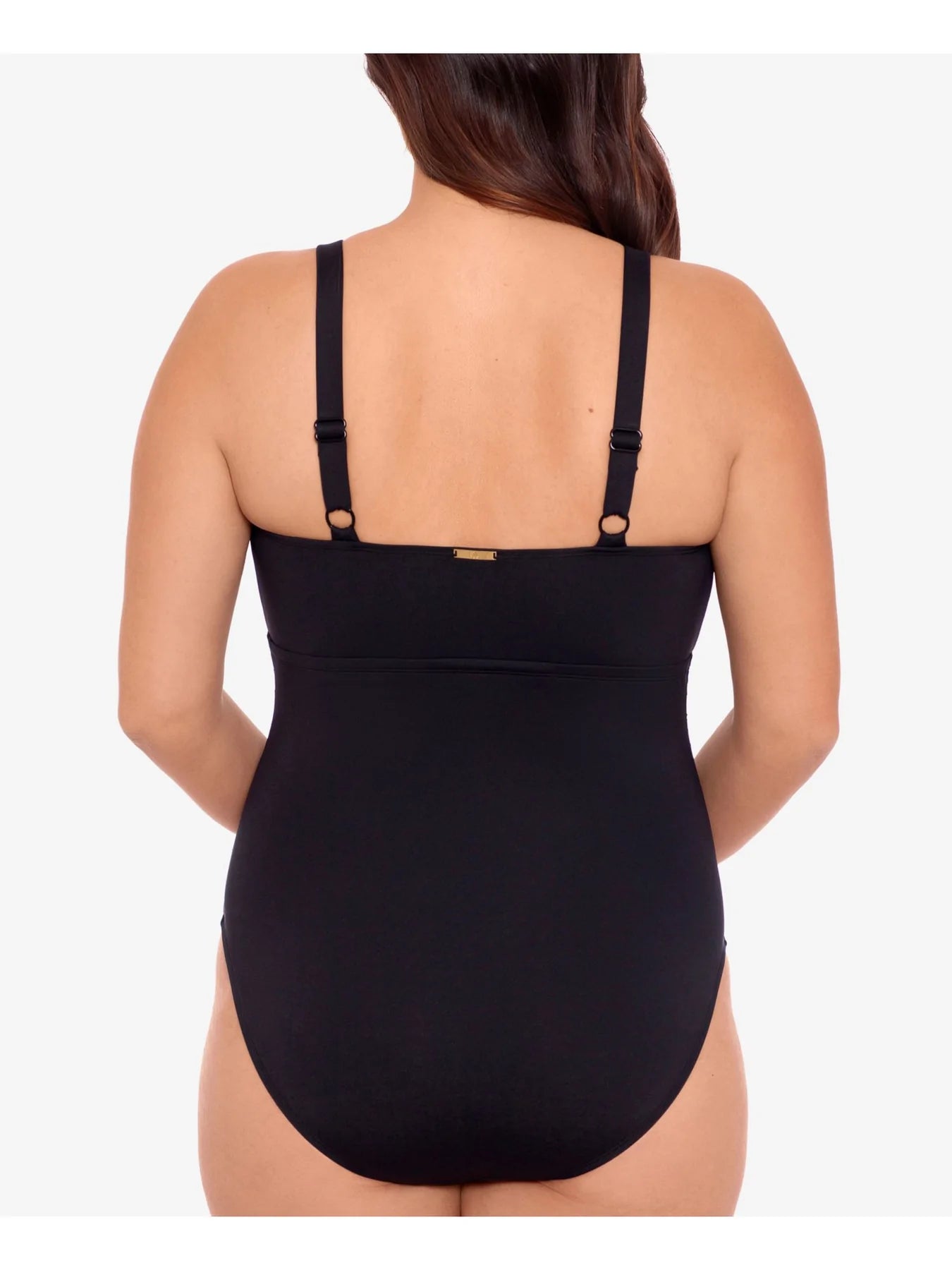 Lauren Ralph Lauren Plus Size Beach Club High Neck Swimsuit  Color Black Size 22W