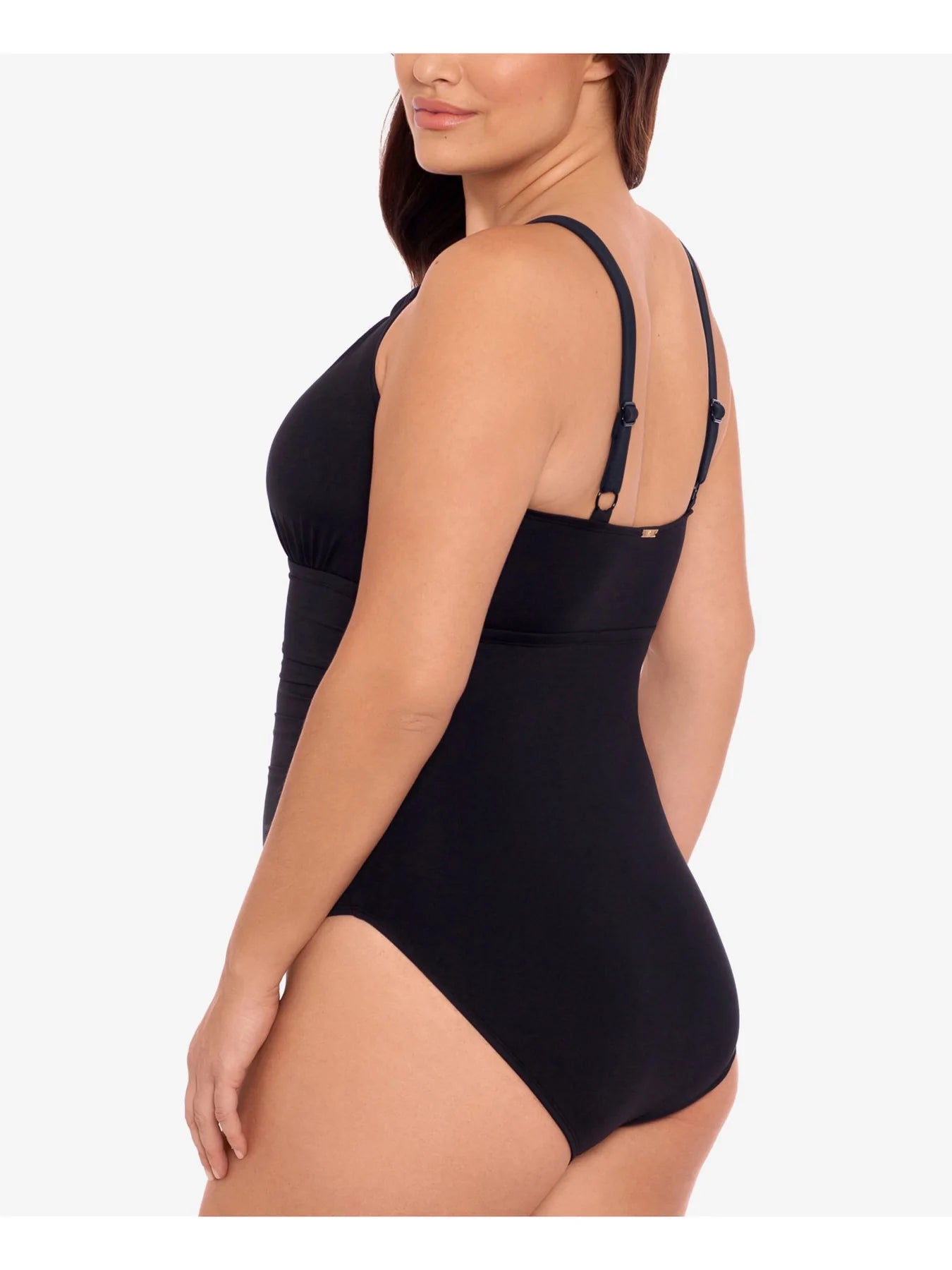 Lauren Ralph Lauren Plus Size Beach Club High Neck Swimsuit  Color Black Size 22W