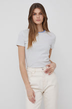Lauren Ralph Lauren Striped Stretch Cotton T-Shirt  Color Mascarpone Creamblue Lch Size XXL
