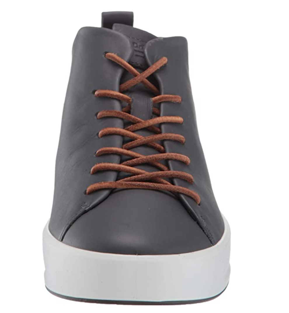 ECCO Men's Soft 8 Mid Cut Sneaker Color Magnet Dri-tan