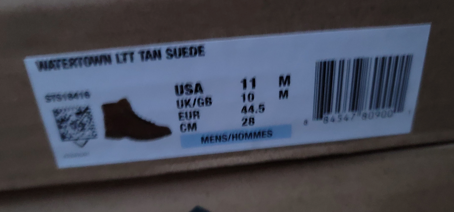 Sperry Men's Watertown LTT Boot  Color Brown Suede Size 11M