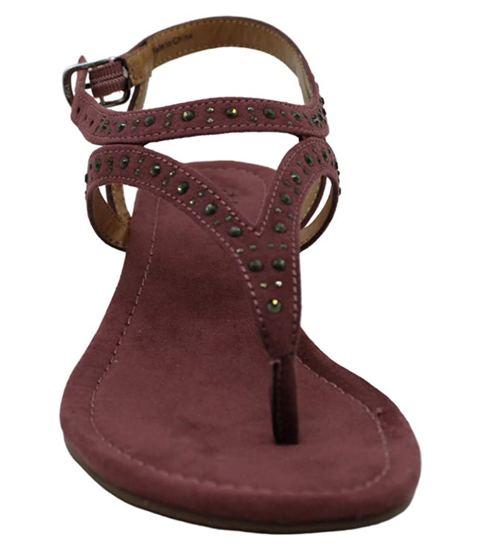 Style & Co. Women's hareet Suede Open Toe Casual Ankle Strap, Blushy, Size 5M