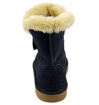 Style & Co. Women's Tiny 2 Suede Faux Fur Lined Winter Boots Navy 9 Medium