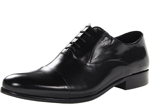 Kenneth Cole New York Men's Cap Toe Chief Council Oxford Shoes  Color Black Size 7.5M