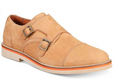 bar III Men's Baxter Monk Fabric Buckle Dress Oxfords  Tan Size 11