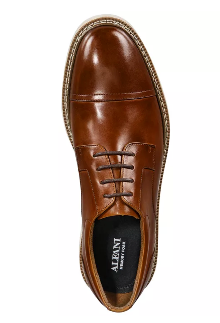 Alfani Men's Marshall Lace-Up Shoes  Tan Size 8
