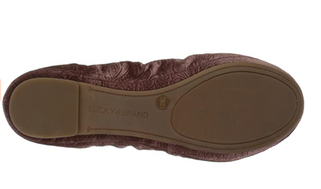 Lucky Brand Women's Emmie Ballet Flat Color: Sable Velvet Size: 8M