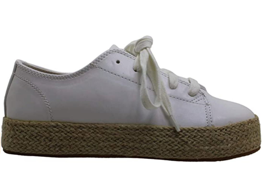 Madden Girl Women's Cannes Flatform Lace Up Sneakers  Color White Size 7