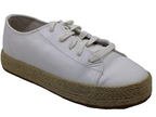 Madden Girl Women's Cannes Flatform Lace Up Sneakers  Color White Size 7
