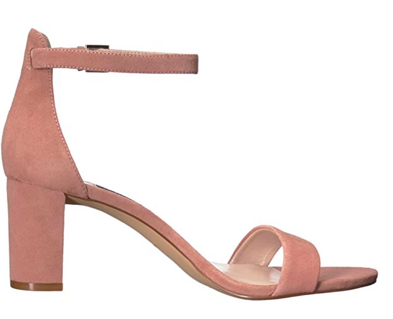 NINE WEST Women's Pruce Suede Heeled Sandal Color: Pink Suede Size: 10M