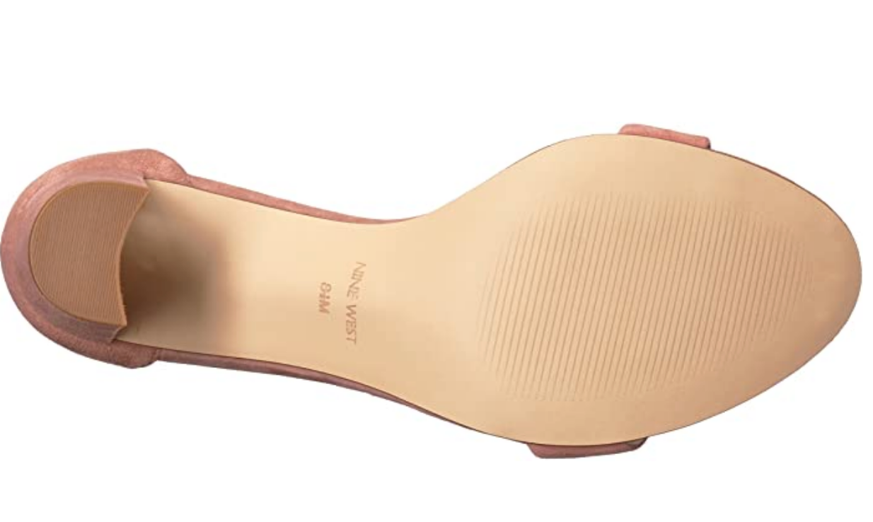 NINE WEST Women's Pruce Suede Heeled Sandal Color: Pink Suede Size: 10M