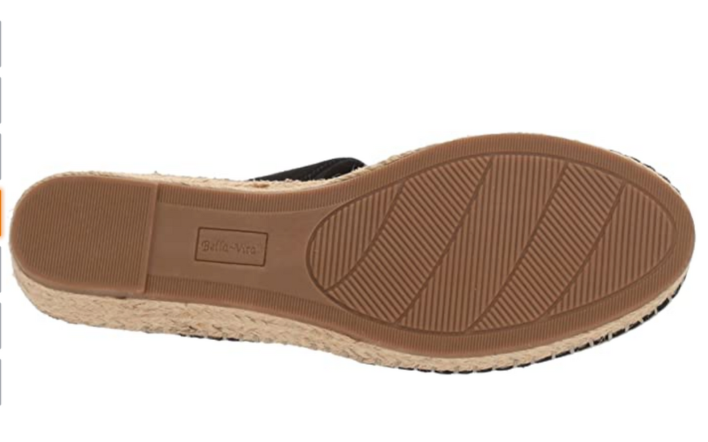 Bella Vita Women's Caralynn Espadrille Wedge Sandal Color: Black Kid Suede Size 8.5W