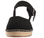 Bella Vita Women's Caralynn Espadrille Wedge Sandal Color: Black Kid Suede Size 8.5W