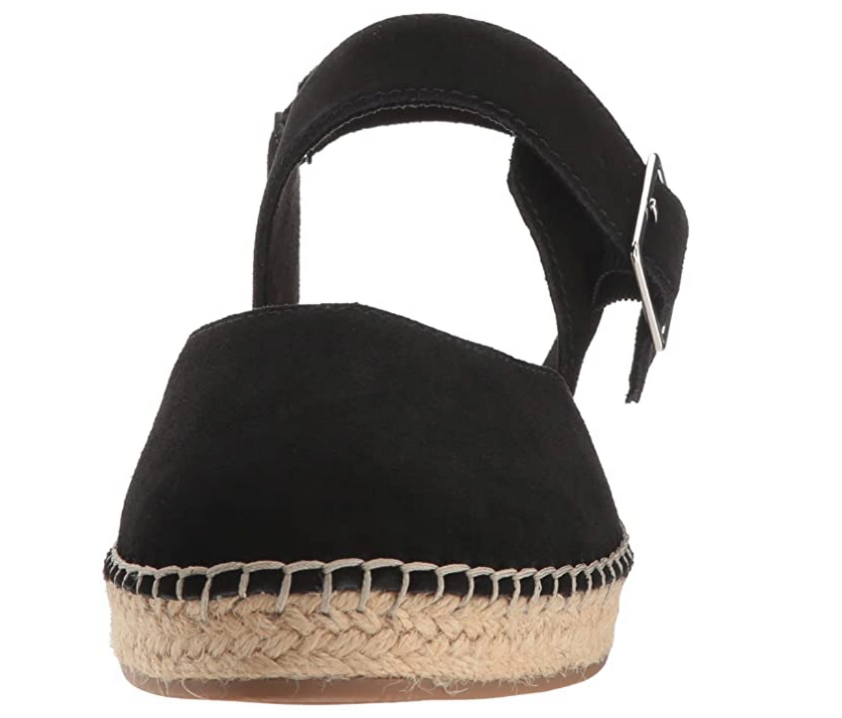 Bella Vita Women's Caralynn Espadrille Wedge Sandal Color: Black Kid Suede Size 8.5W
