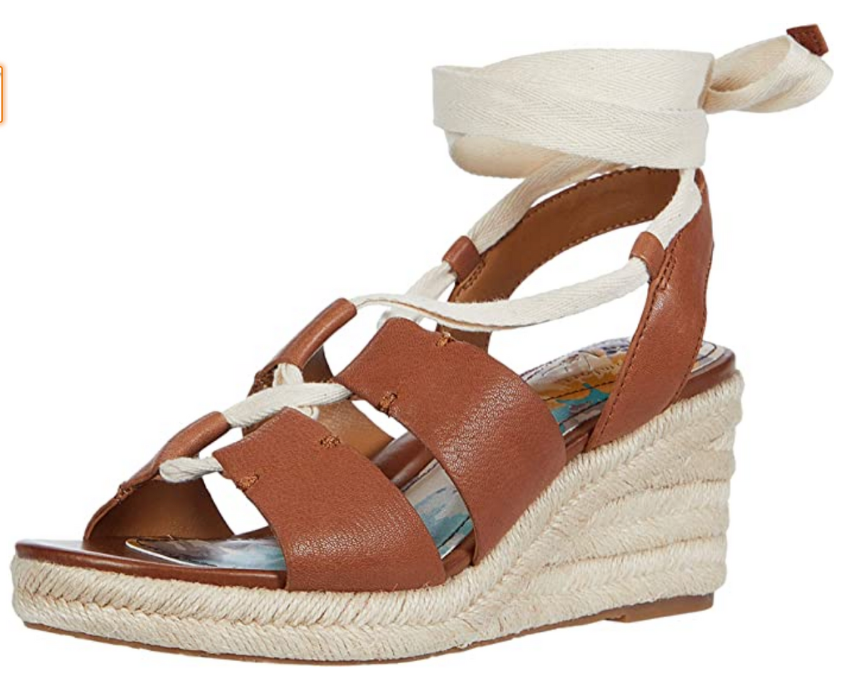 Patricia Nash Women's Riva Wedge Sandals  Tan Size 6.5