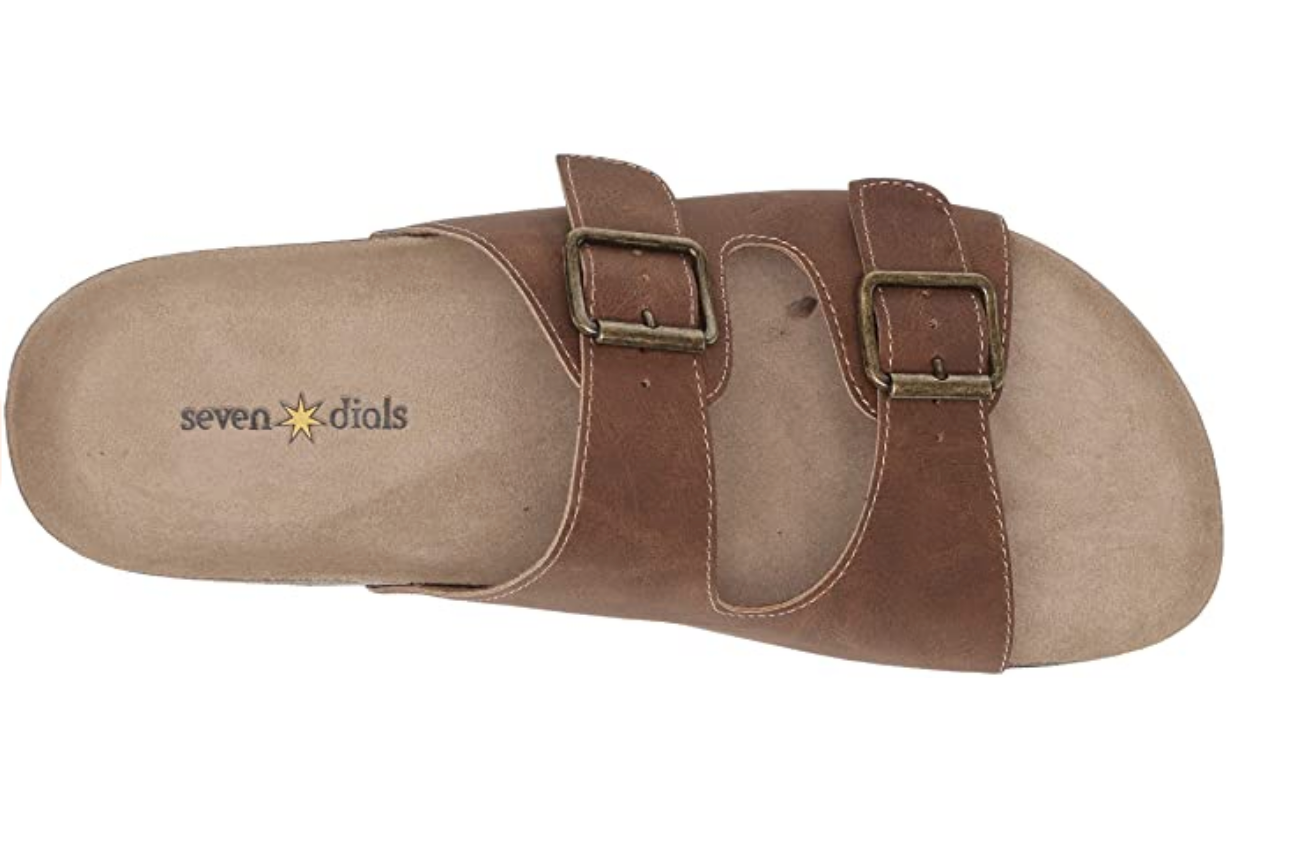 SEVEN DIALS Women's Beverlyn Slide Sandal Color: Brown/Nubuck Size: 10M