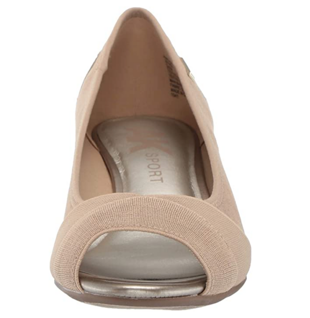 Anne Klein Women's Memory Wedge Pump Color: Taupe Size: 7.5M