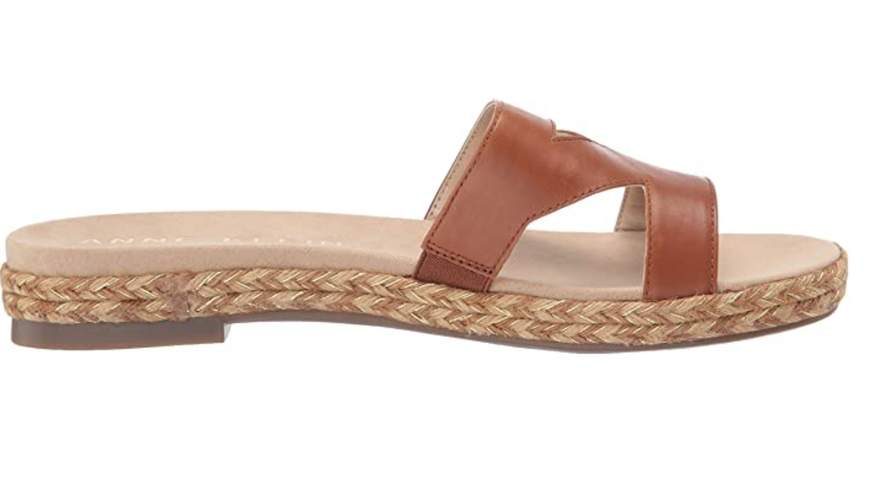 Anne Klein Women's Doris Slide Sandal Color: Tobacco Size: 7