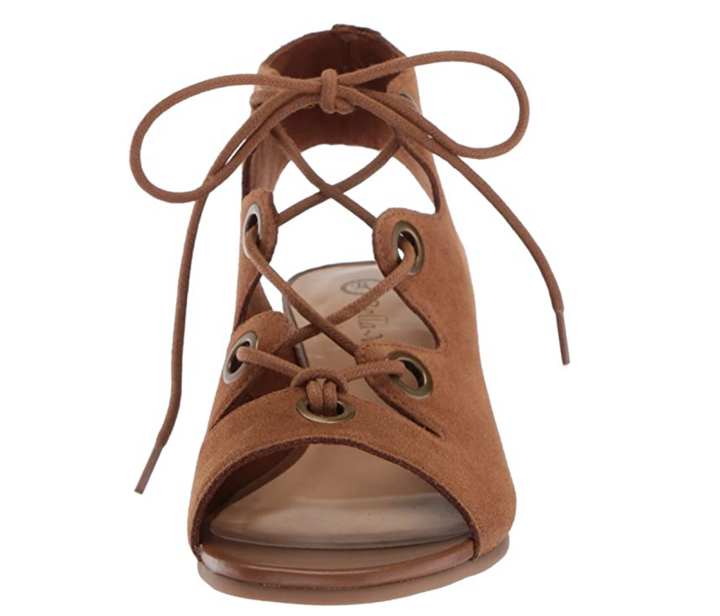 Bella Vita Women's Ingrid Wedge Sandal  Color Cognac Suede Size 6.5N