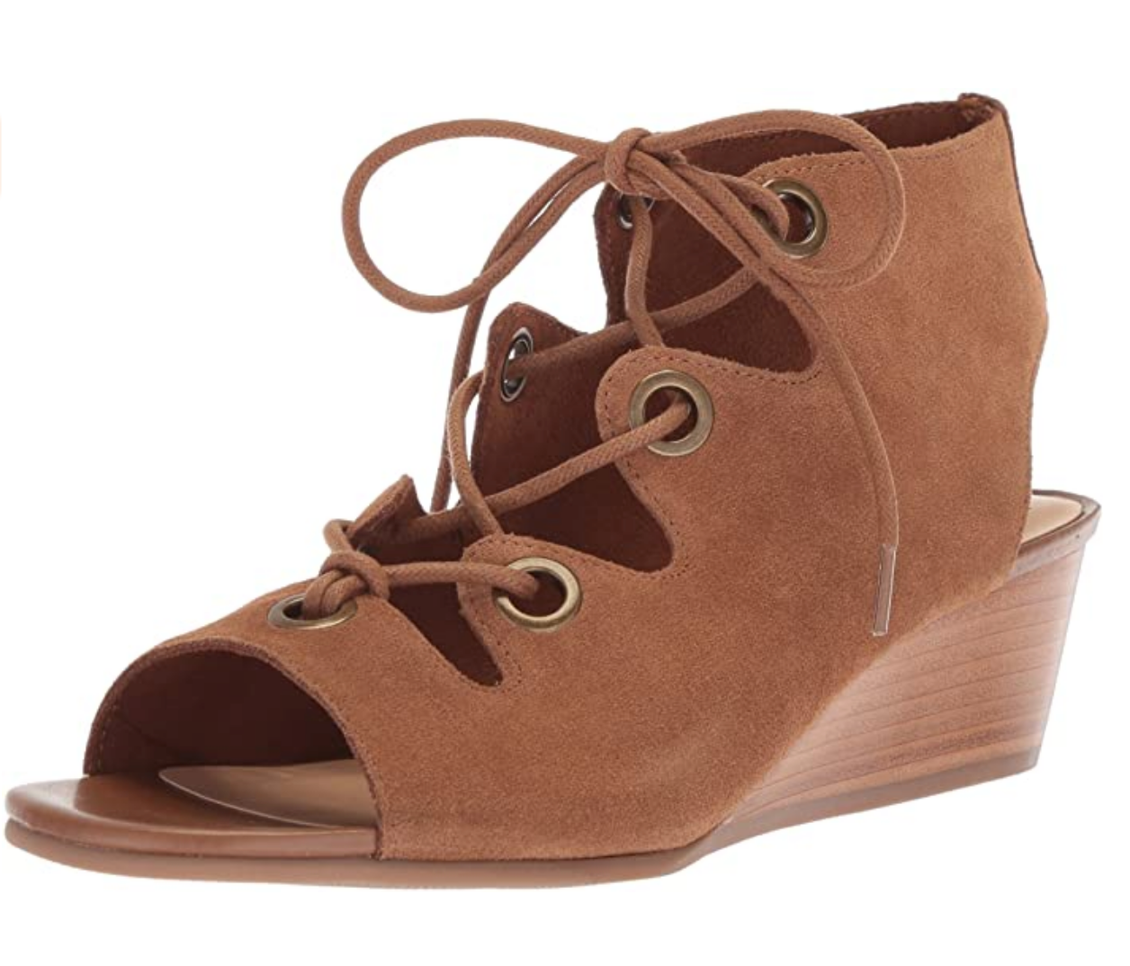 Bella Vita Women's Ingrid Wedge Sandal  Color Cognac Suede Size 6.5N