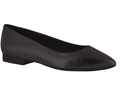 Bella Vita Women's Vivien Pointed Toe Ballet Flats  Color Black Leather Size 11W