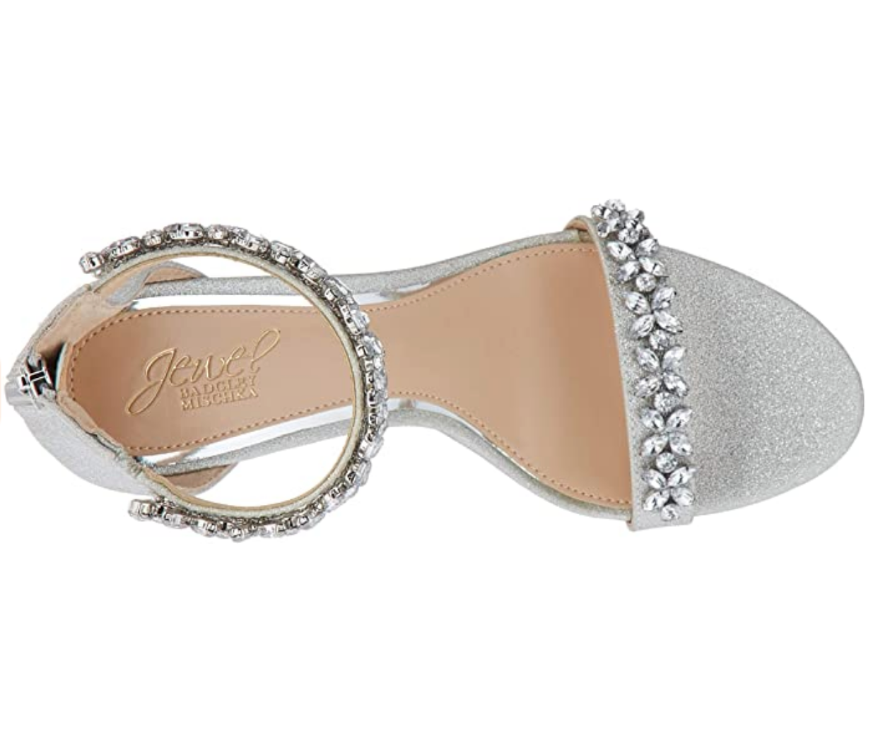 Jewel Badgley Mischka Women's Ramira Heeled Sandal  Color: Silver  Size: 7.5M