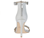 Jewel Badgley Mischka Women's Ramira Heeled Sandal  Color: Silver  Size: 7.5M
