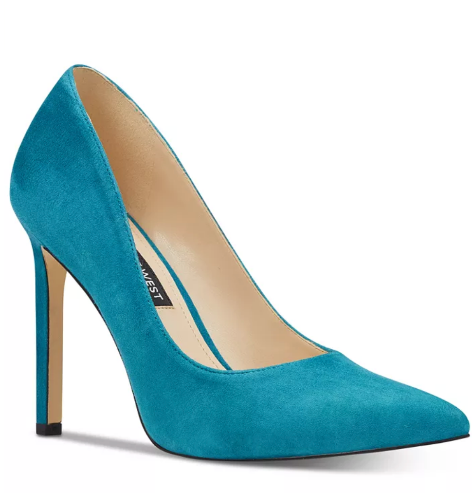 Nine West  Women's Tatiana Pointy Toe Pumps  Medium Green  Size: 7M