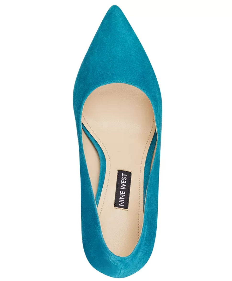 Nine West  Women's Tatiana Pointy Toe Pumps  Medium Green  Size: 7M