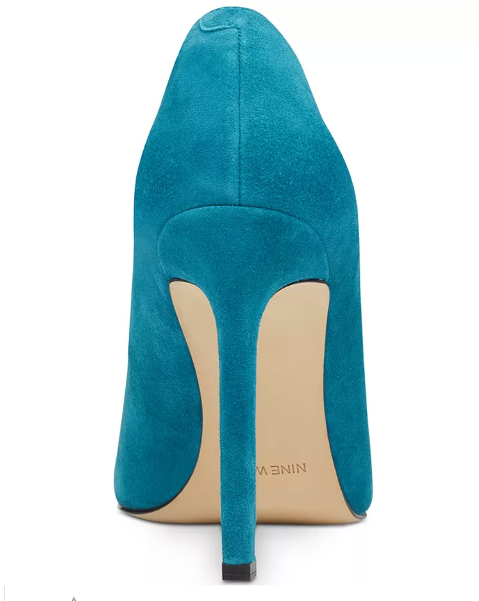 Nine West  Women's Tatiana Pointy Toe Pumps  Medium Green  Size: 7M