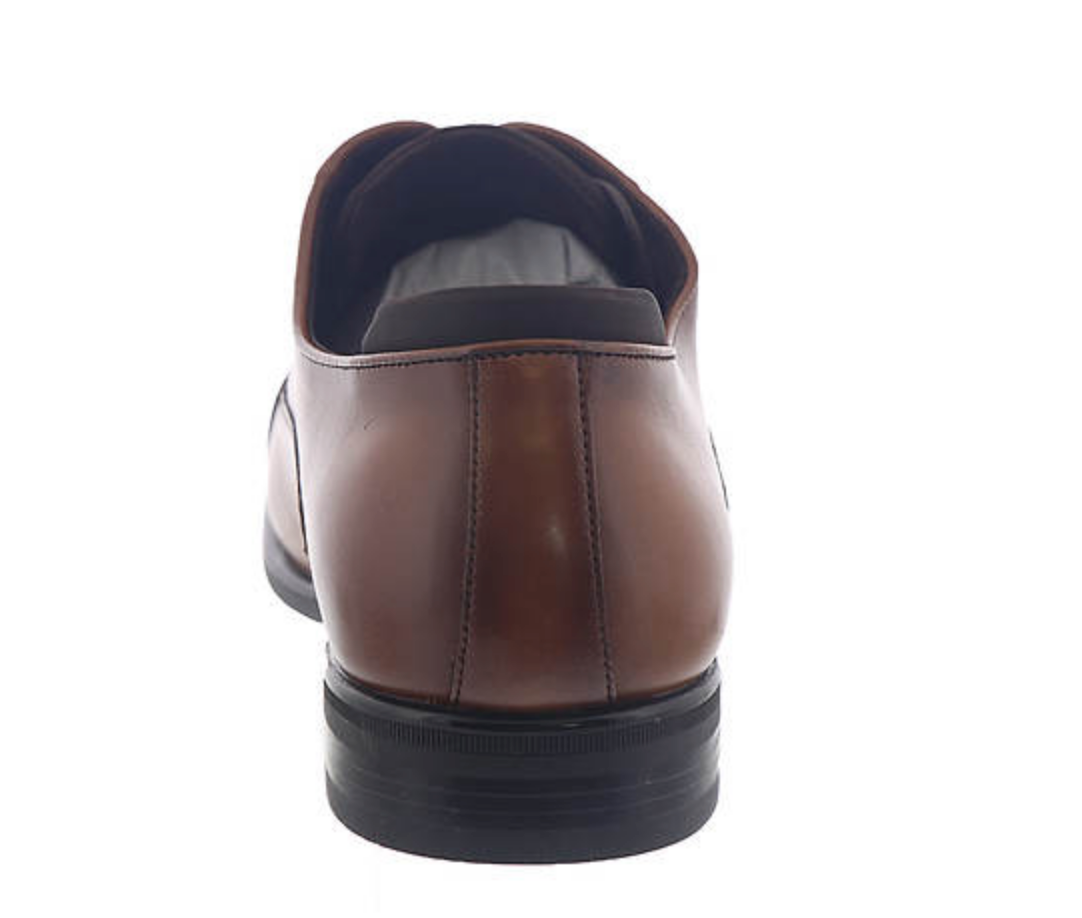Kenneth Cole Reaction Men's Edge Flex Lace Up Cap Toe Oxfords  Cognac Size 7