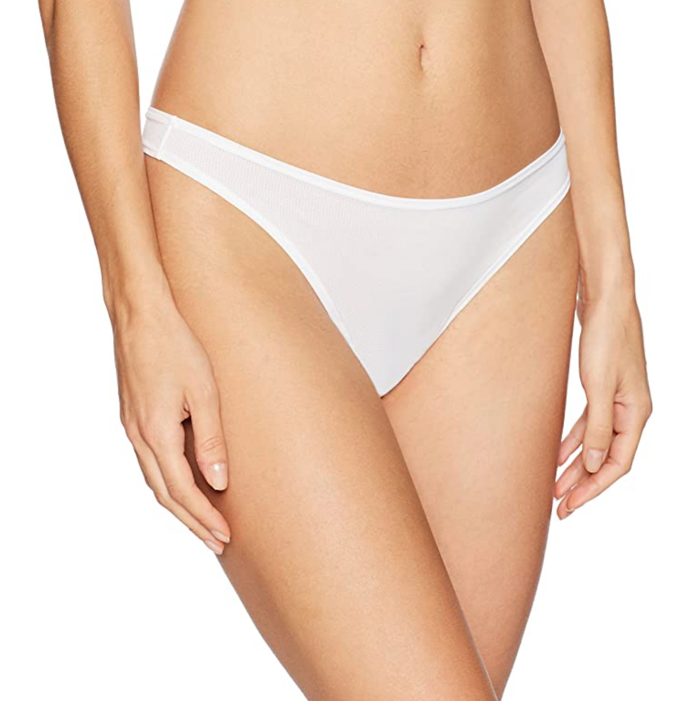 Maidenform Women's Sport Thong, White, 9