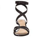 Jewel Badgley Mischka Women's Newton Heeled Sandal  Size: 8M Color: Black Glitter