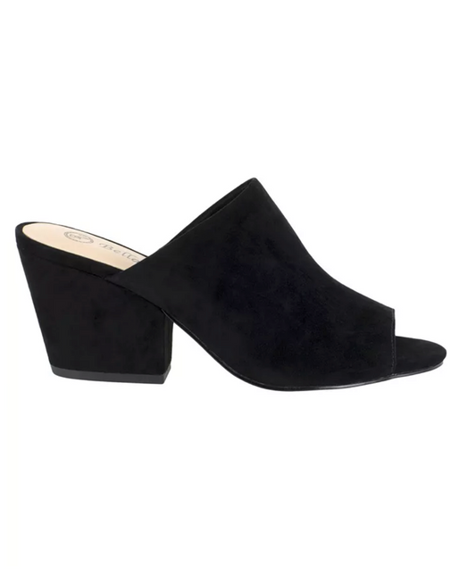 Bella Vita Women's Kathy Mules Sandals  Color Black Kidsuede Size 9M