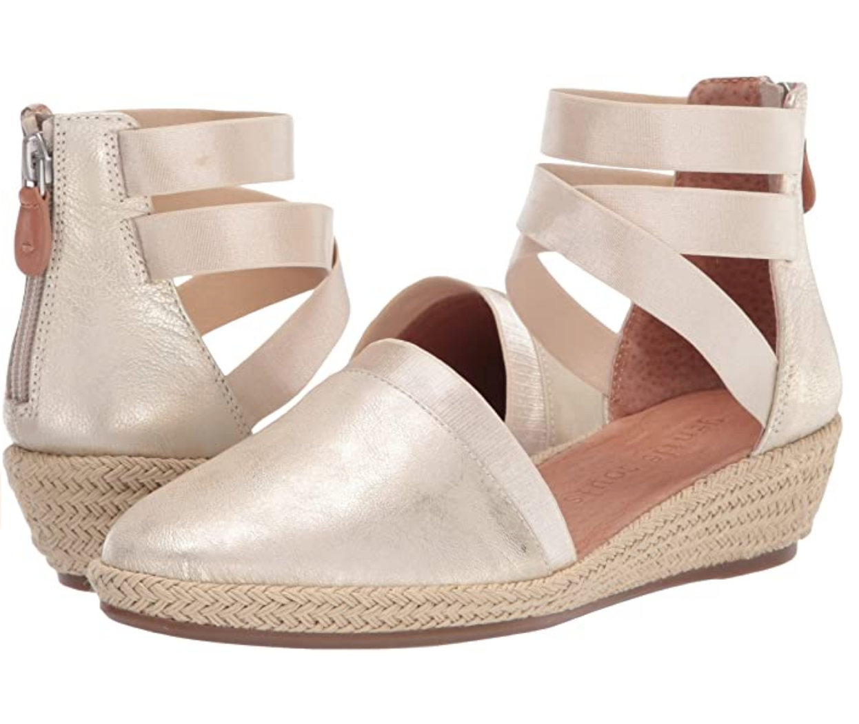 Gentle Souls by Kenneth Cole Women's Noa-Beth Sandals  Color Ice Gold Size 5.5M