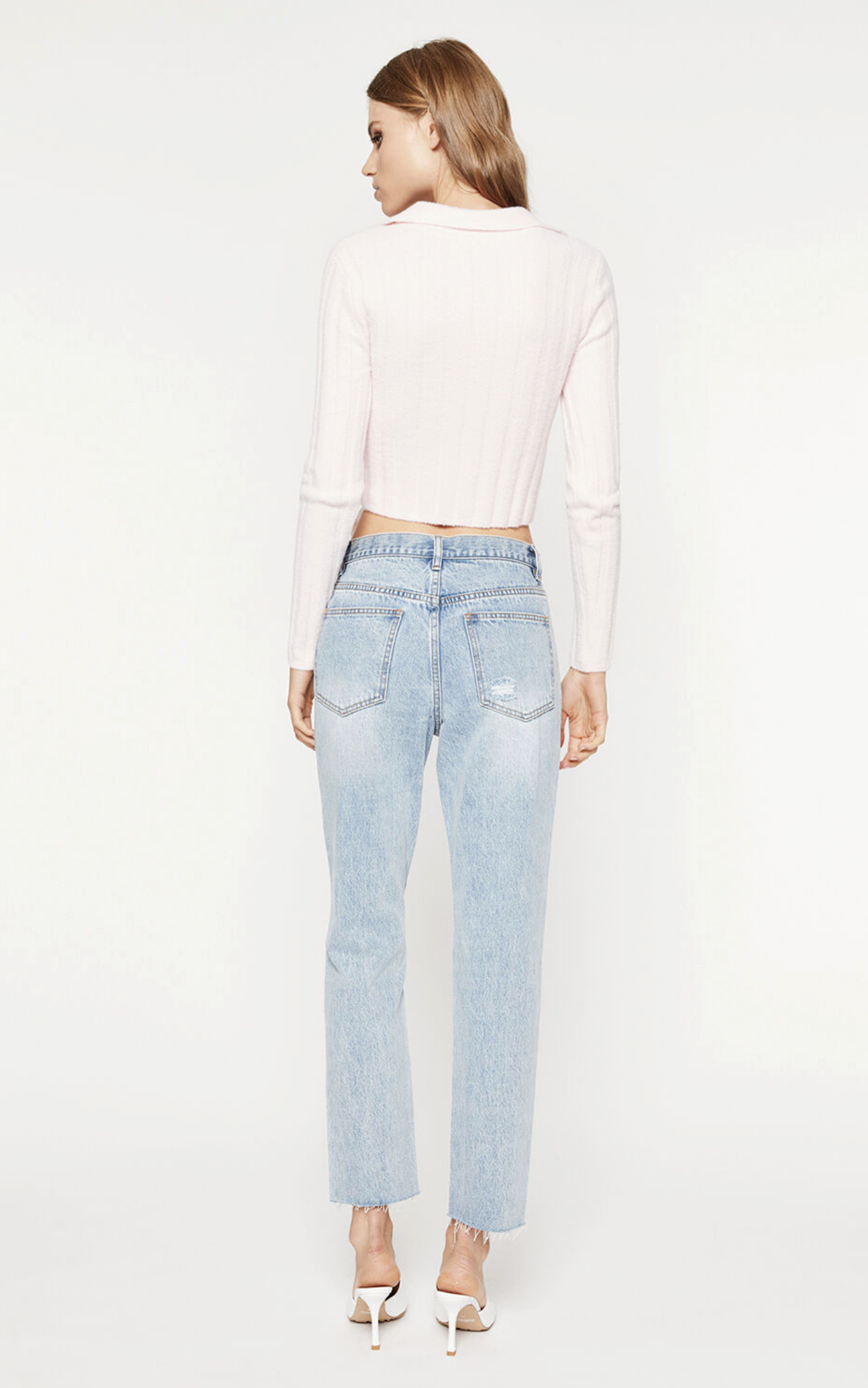 Bardot Ellie Women's Cross Over Knit Top  Color Sorbet Pink Size M/US 6
