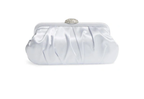 Nina Women's Classic Concord Satin Clutch  Color Silver
