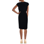 Lauren Ralph Lauren Petite Gold-Tone-Pin Jersey Dress   Color Navy  Size 4P
